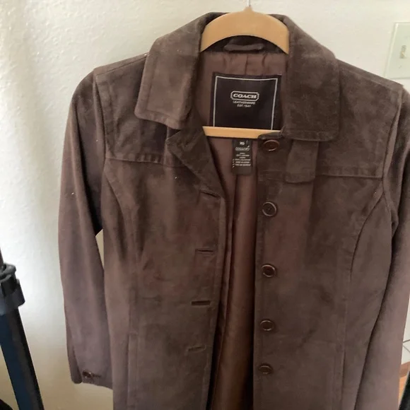 Coach women’s brown suede  jacket - Picture 2 of 2